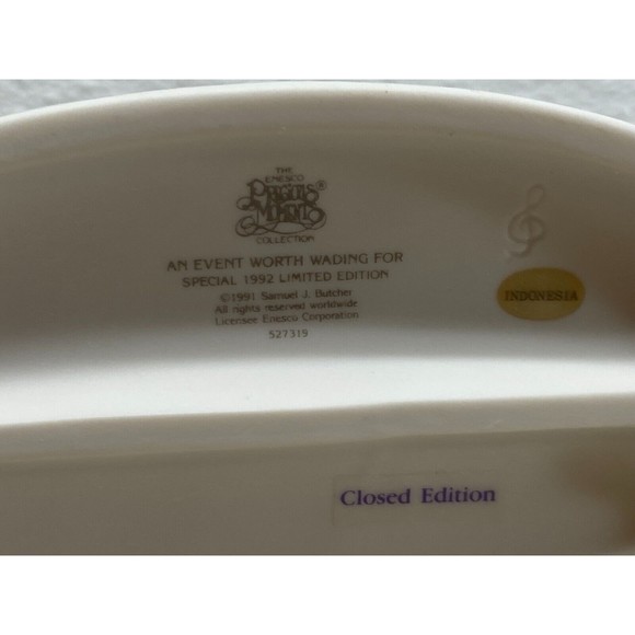 Vtg 1992 Enesco Precious Moments An Event Worth Wading Figurine - Picture 10 of 14